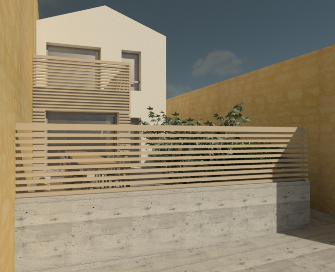 Vue maison de ville en cœur d'ilôt / visuel "une archi"