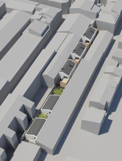 Vue aérienne de l'implantation générale / visuel "bob archi" 