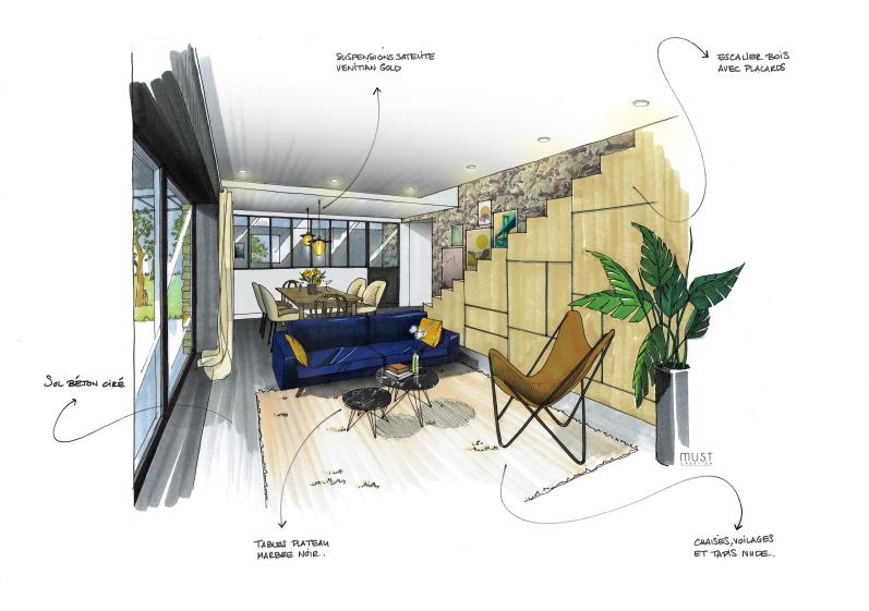 Meej Architecture / Maison en Provence vue Salon
