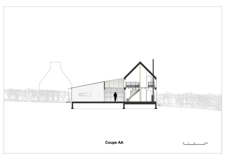 Coupe principale. Architecte : Philippe Moré.