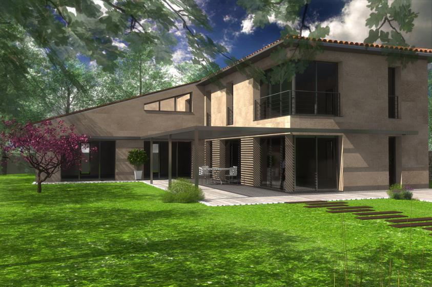 CREATION VILLA CONTEMPORAINE PROVENCALE EN SITE PROTEGE (30) 01