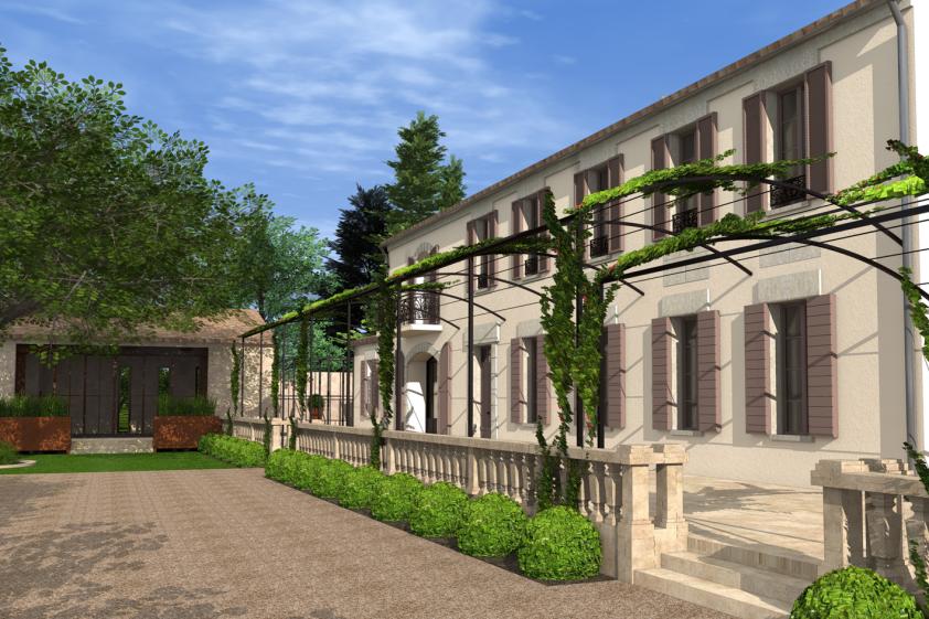 Rénovation et extension d’un mas - Vue extérieure 07