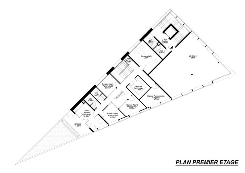 SIÈGE SOCIAL D'UNE SOCIÉTÉ - PLAN R+1 01
