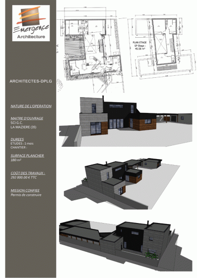 Maison contemporaine ossature bois