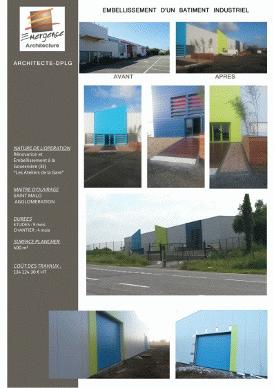 Embellissement d'un bâtiment industriel