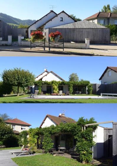 Garage en bois et pergola