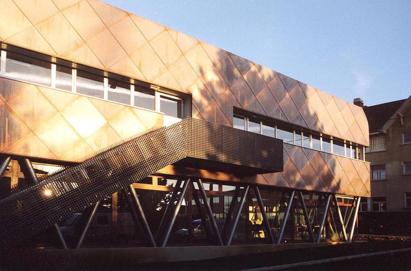 façade ouest des bureaux et laboratoires