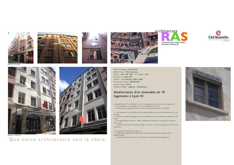 Amélioration d'un immeuble de 10 logements à Lyon 01