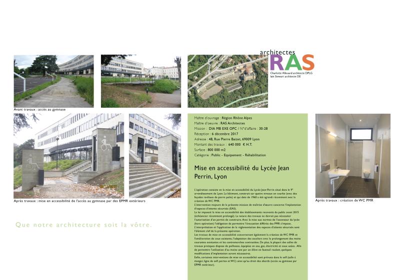 Mise en accessibilité du Lycée Jean Perrin, Lyon