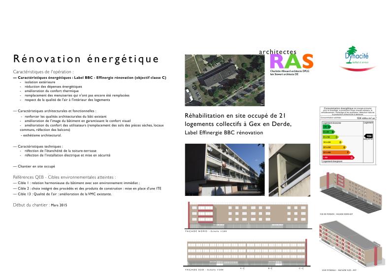 Réhabilitation en site occupé de 21 logements collectifs à Gex en Derde Label Ef