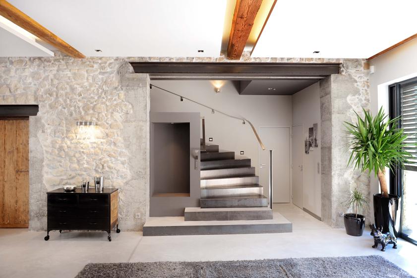 Réhabilitation et extension à Noyarey: intérieur
