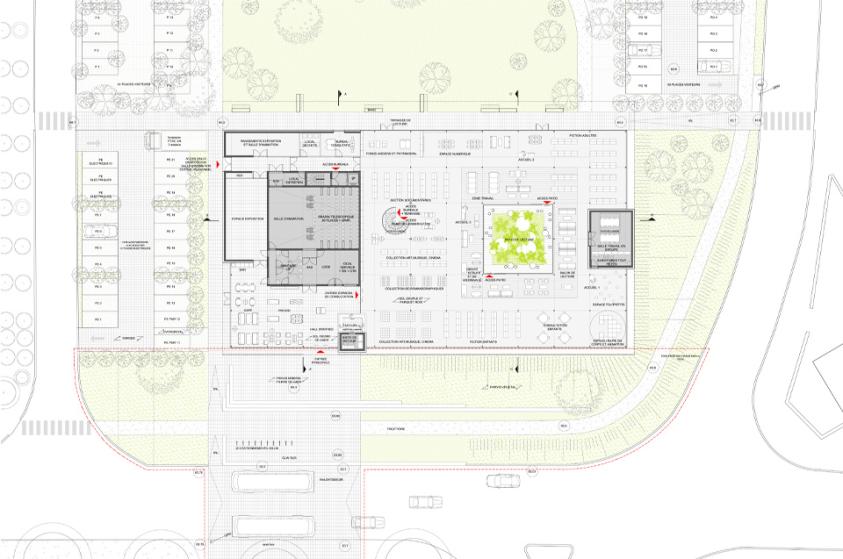 Plan médiathèque de Bayeux
