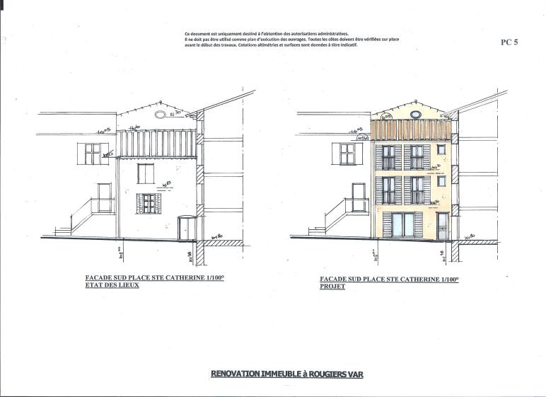 façades avant et après.