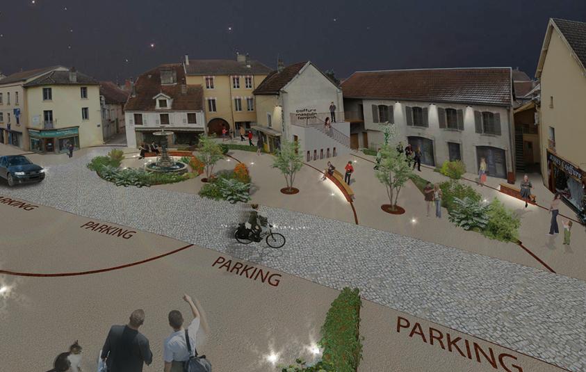 La Place des Anges projetée