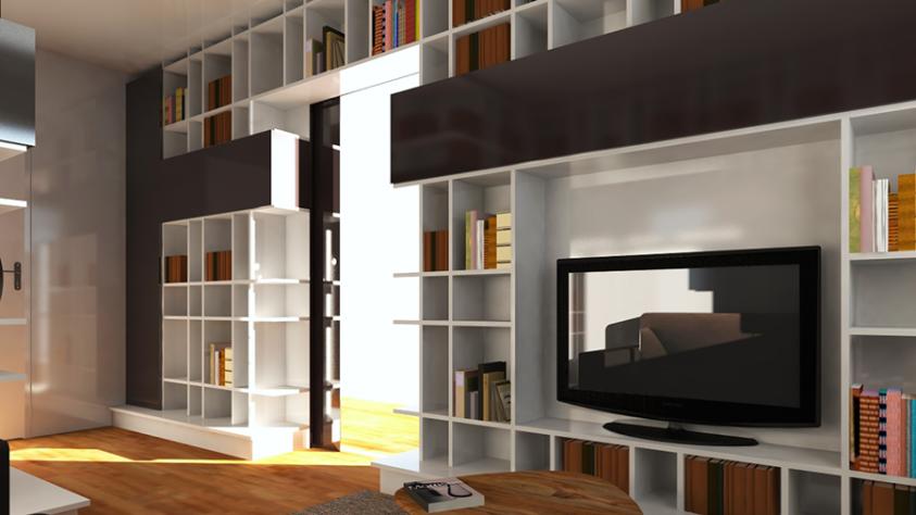 Perspective sur bibliothèque