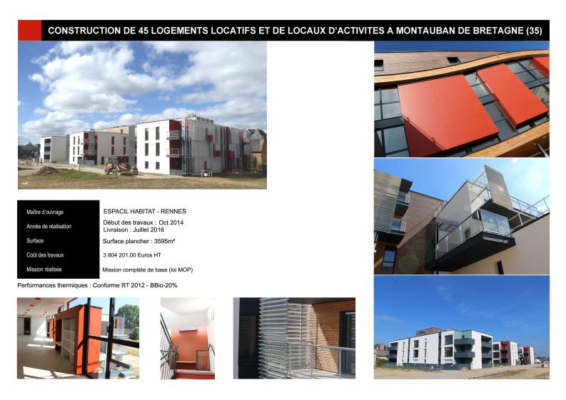 Construction d'un immeuble de 45 logements ESPACIL HABITAT