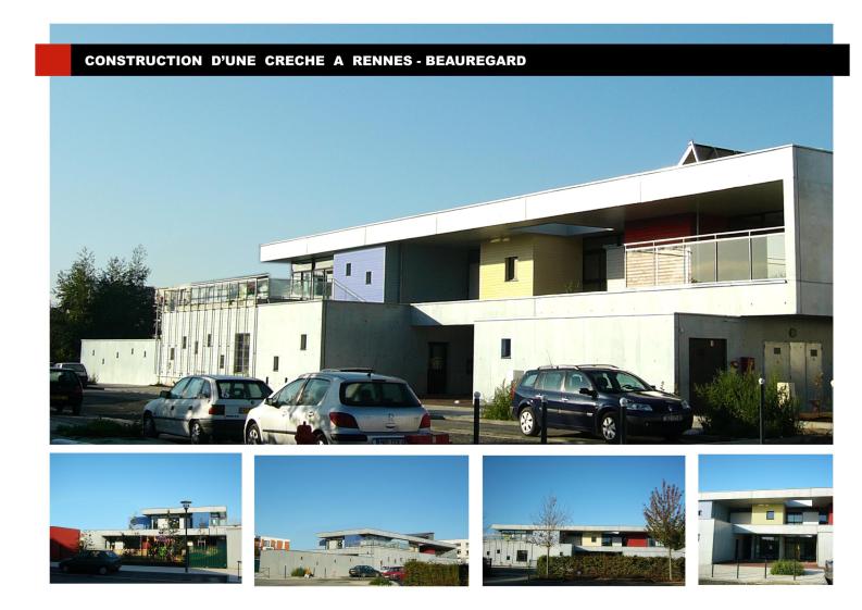 Construction d'une crèche à Rennes Beauregard - Rue Colette 