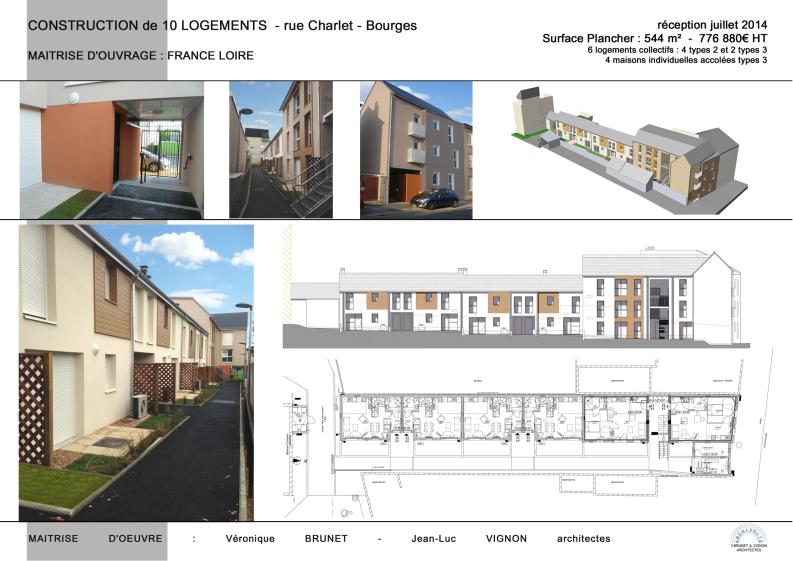 Construction de 10 logements, rue Charlet, Bourges (18)