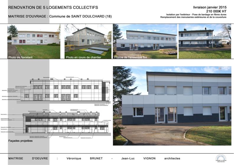 Rénovation de 5 logements, Saint Doulchard (18)