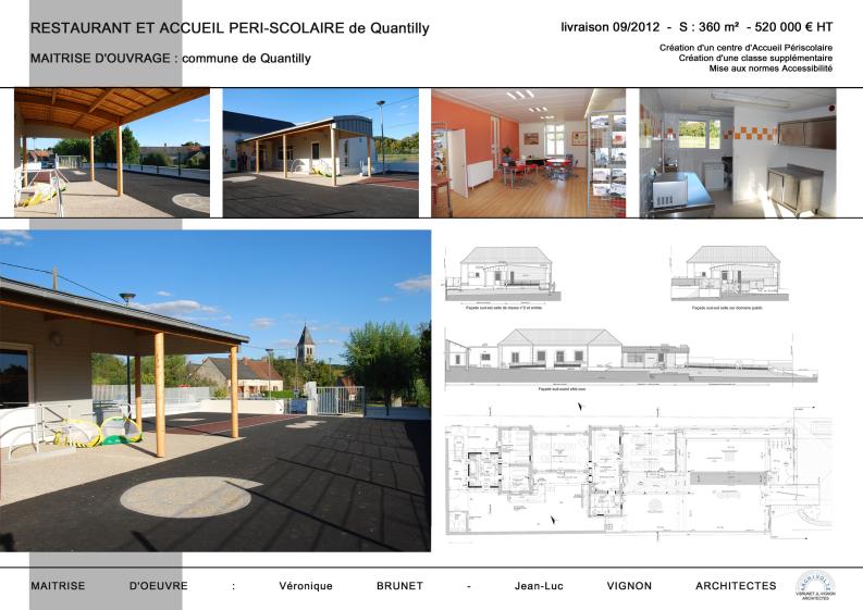Construction d'un restaurant et d'un accueil péri-scolaire, Quantilly (18)