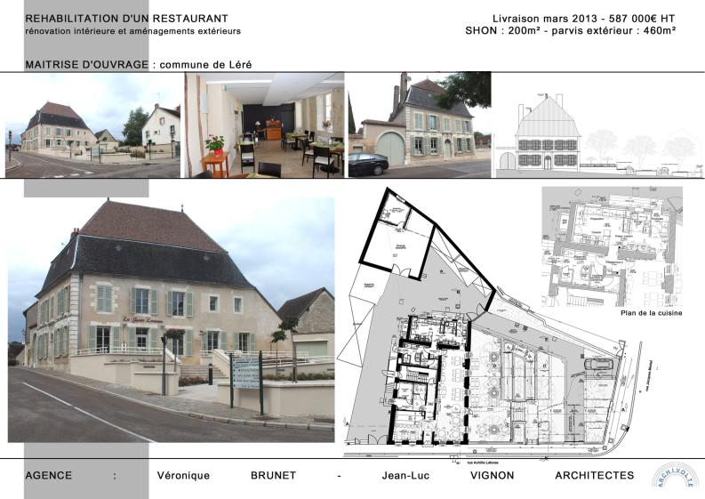 Réhabilitation du restaurant "La Gaïté Léréenne", Léré (18)