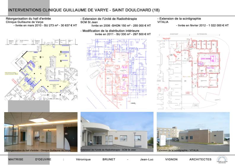 Interventions à la clinique Guillaume de Varye, St Doulchard (18)