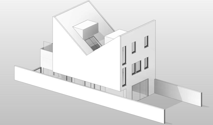 Maison EGP - Axonomètrie coté jardin