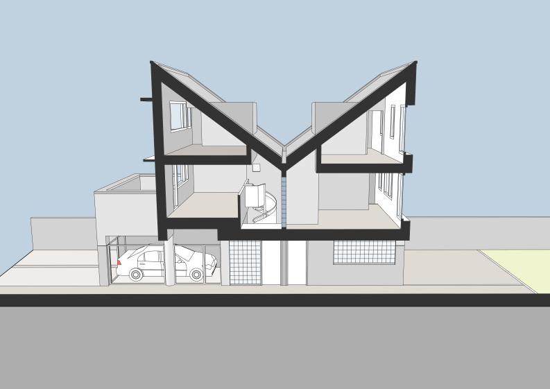 Maison EGP - Coupe en perspective