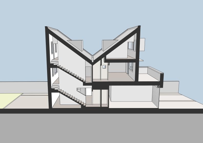 Maison EGP - Coupe en perspective
