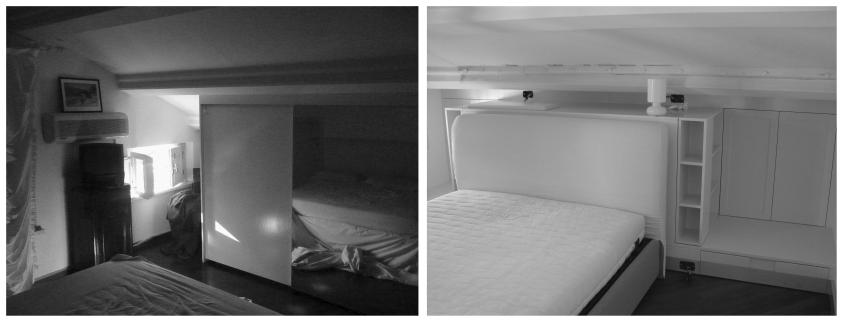 Appartement GM - Chambre principale - Avant/après intervention