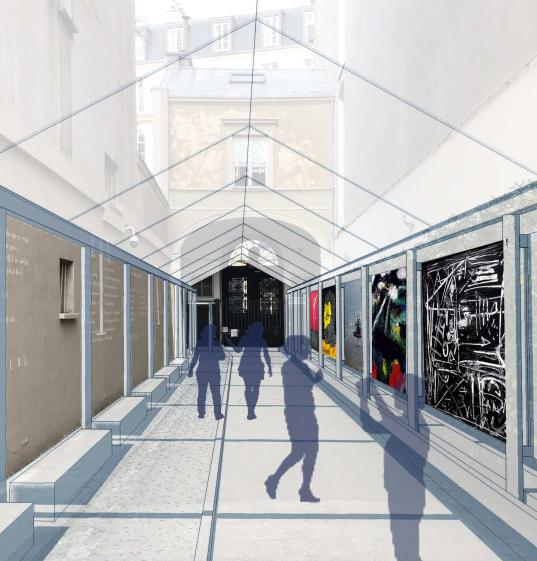 Accès à l’hôtel de Galliffet, perspective