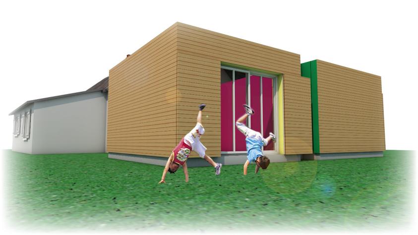 Extension maison V, avant-projet, Les Essarts (27)