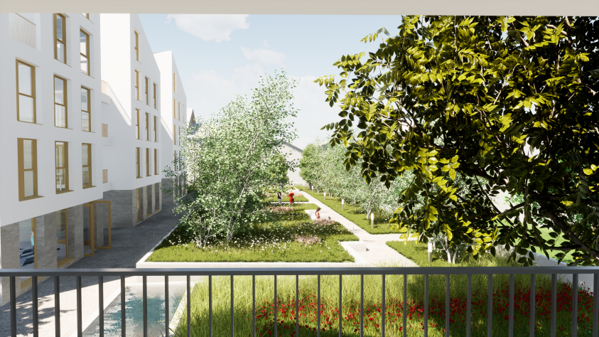 Le Vigilant - vue sur square depuis un logement
