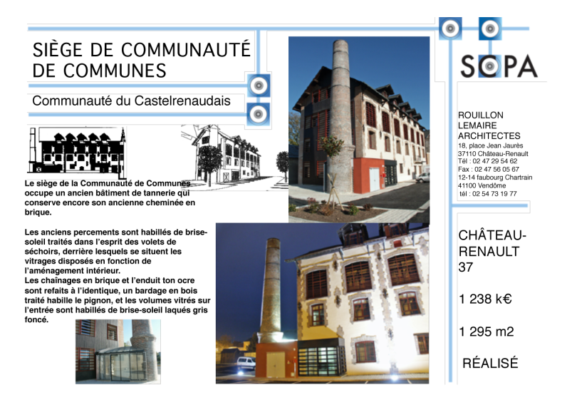 SIÈGE DE COMMUNAUTÉ DE COMMUNES, RÉHABILITATION