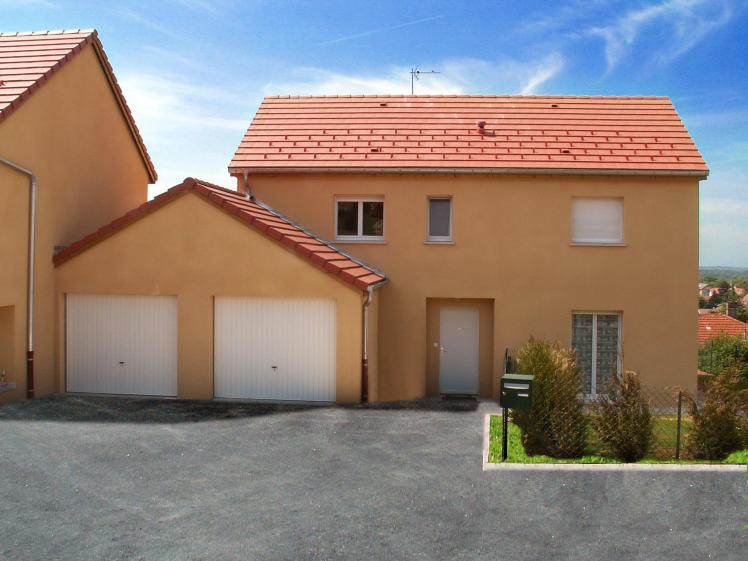 Vue de devant d'une des maisons