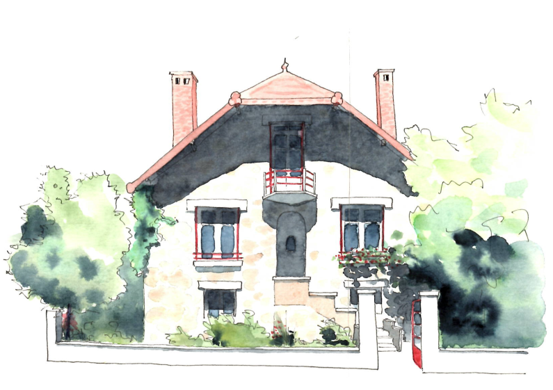 Etude coloristique pour une maison d'habitation existante (années 30)