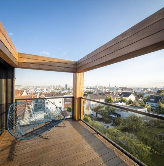 Vue terrasse sur paris 