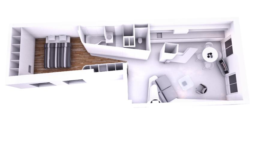 Rénovation complète d'un appartement dans le Marais à Paris - Plan