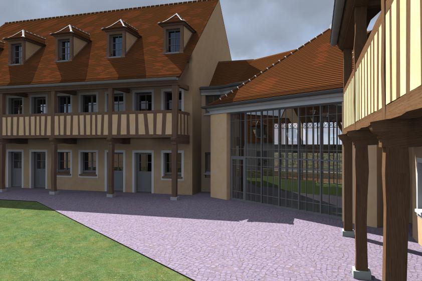 Réhabilitation et extension d'un ancien corps de ferme pour la création d'une au