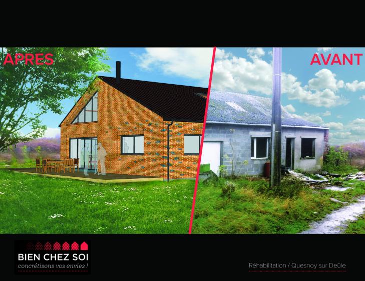 Réhabilitation - Construction d'une maison individuelle à Quesnoy sur Deule - Sé