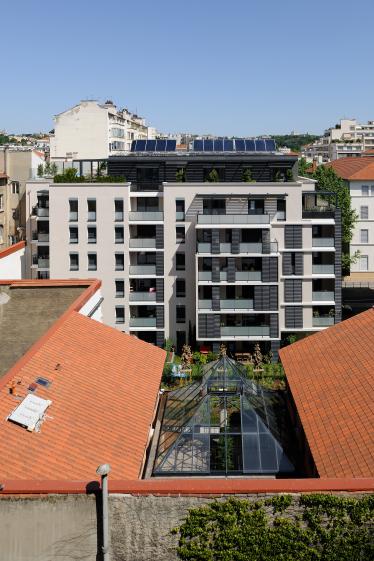 Logements collectifs haut-de-gamme à Lyon 6ème - Archigroup Architectes - façade