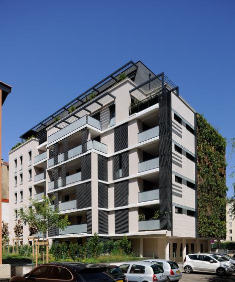 Logements collectifs haut-de-gamme à Lyon 6ème - Archigroup Architectes - façade