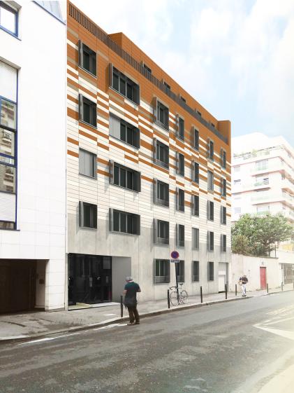 ITE sur façade rue Guyton de Morveau