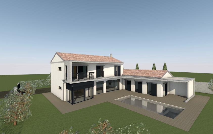 MOOVIS Architecte - Villa D2 - projet, côté jardin