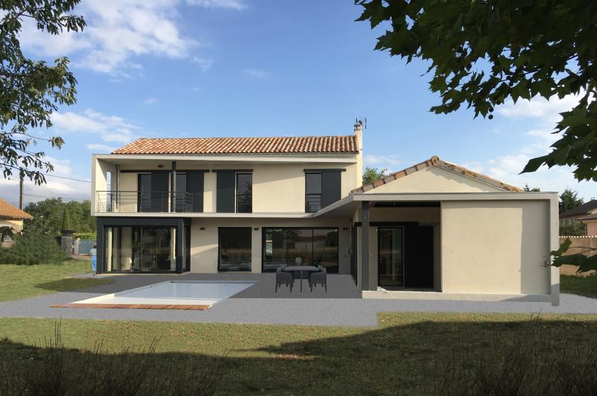 MOOVIS Architecte - Villa D2 - villa finie, côté jardin