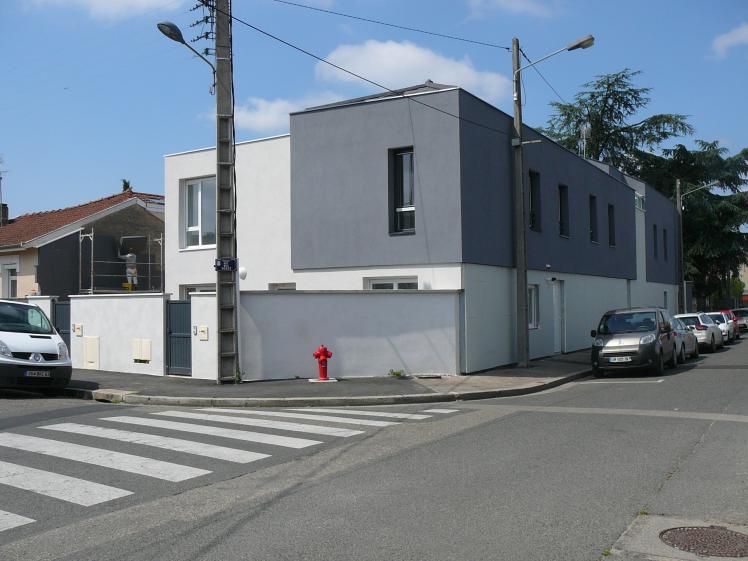 photo de la réalisation à l'angle rue des roses/rue Jules Guesde