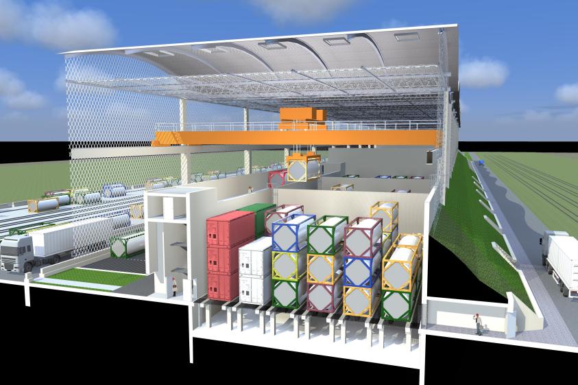 Stockage matières dangereuses en containers