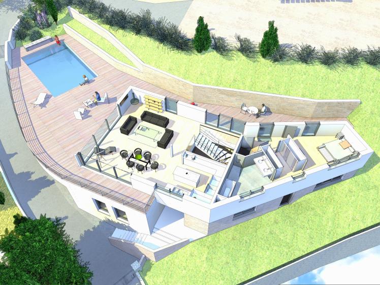 Plan 3D R+1