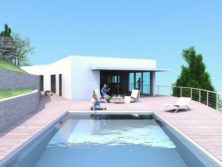 VILLA CARRY LE ROUET-Vue depuis la terrasse de la piscine