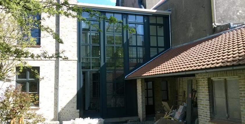 extension vue depuis le jardin